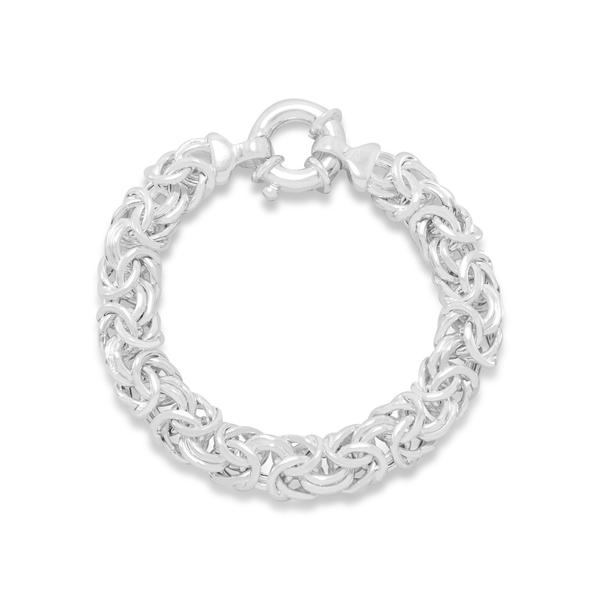 8" 160 Gauge Oval Byzantine Bracelet The Artisan Square