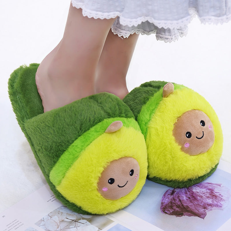 Cartoon Avocado Slippers