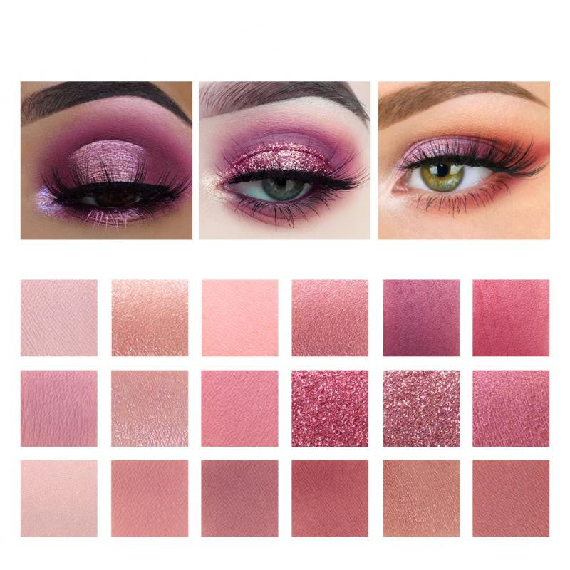 18 Colors Nude Shimmer Matte Eyeshadow Palette Makeup Natural Color Pigmentation Eyeshadow Powder Long Lasting Eyeshadow The Artisan Square