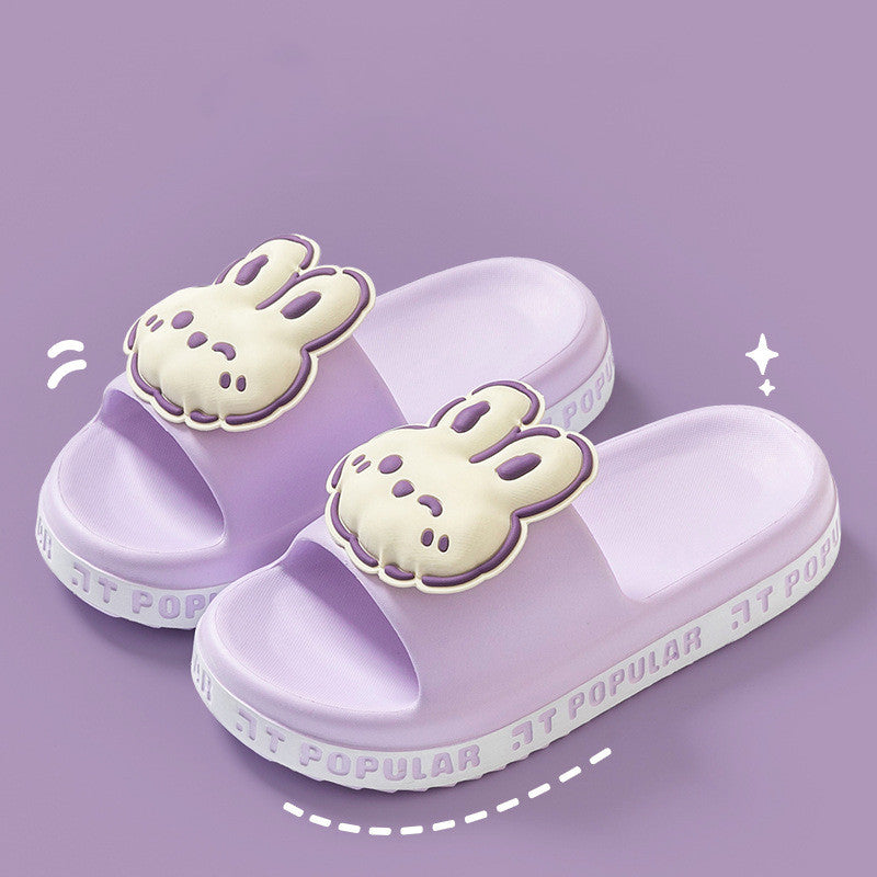 Cute Rabbit Slippers For Women Summer Fashion Letter Garden Shoes Indoor Anti-Slip Floor Bathroom Bathing Home Slipper The Artisan Square