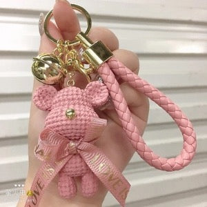 Cute Bunny Resin Metal Unisex Bag Pendant Keychain