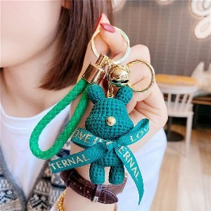 Cute Rabbit Resin Metal Unisex Bag Pendant Keychain