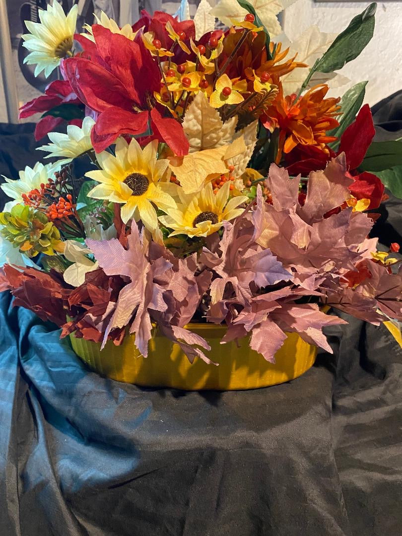 Beautiful! Hand Painted & Hand Crafted Floral Centerpiece.