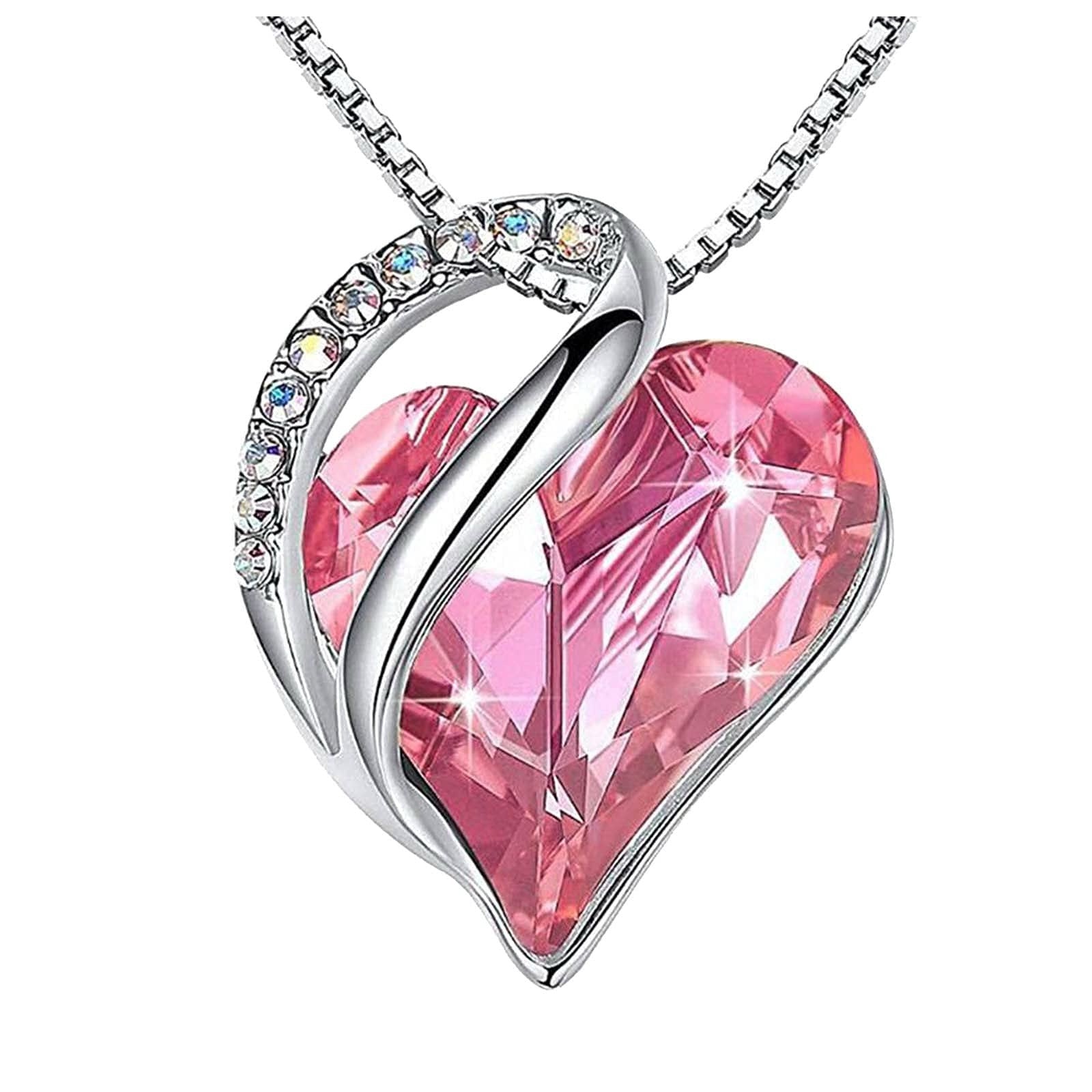 Elegant Silver Heart Pendant Necklace
