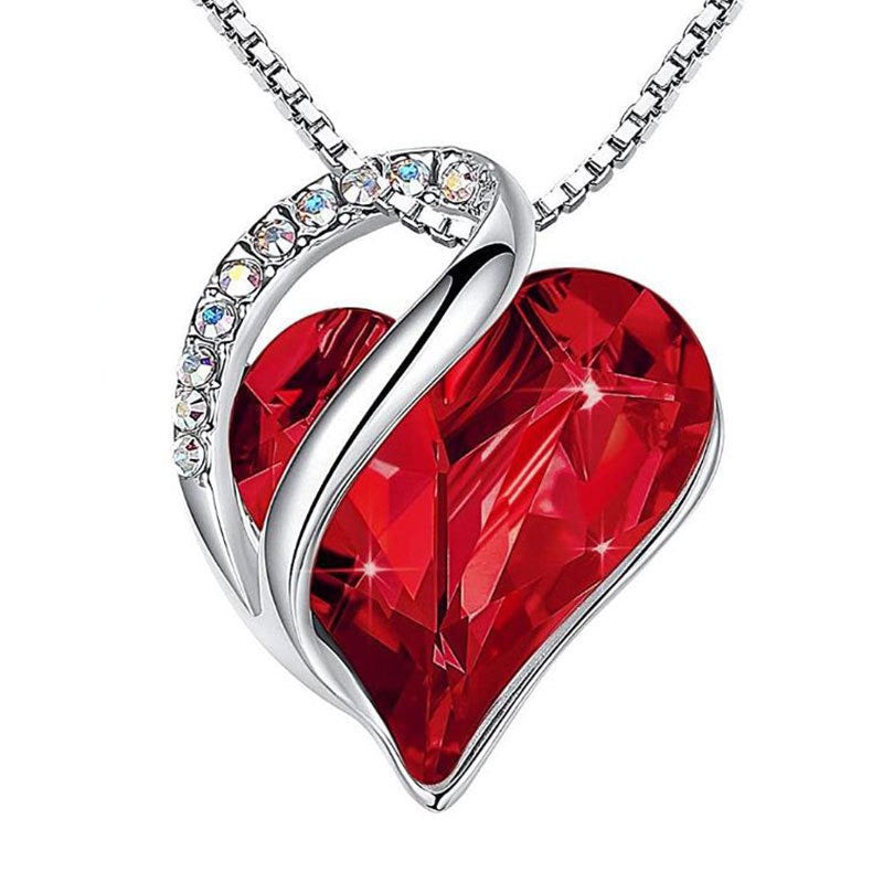 Elegant Silver Heart Pendant Necklace
