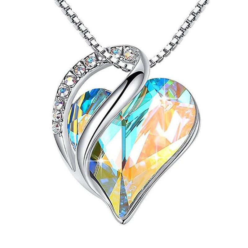Elegant Silver Heart Pendant Necklace