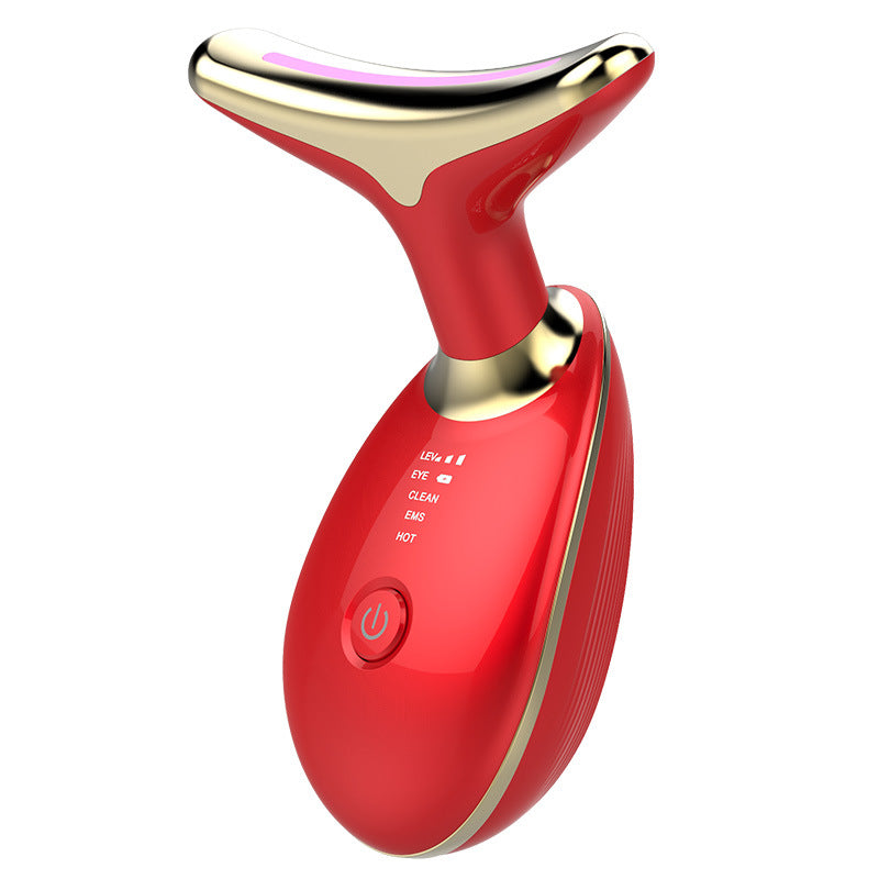 EMS Thermal Neck Lifting And Tighten Massager Electric Microcurrent Wrinkle Remover LED Photon Face Beauty Device For Woman The Artisan Square