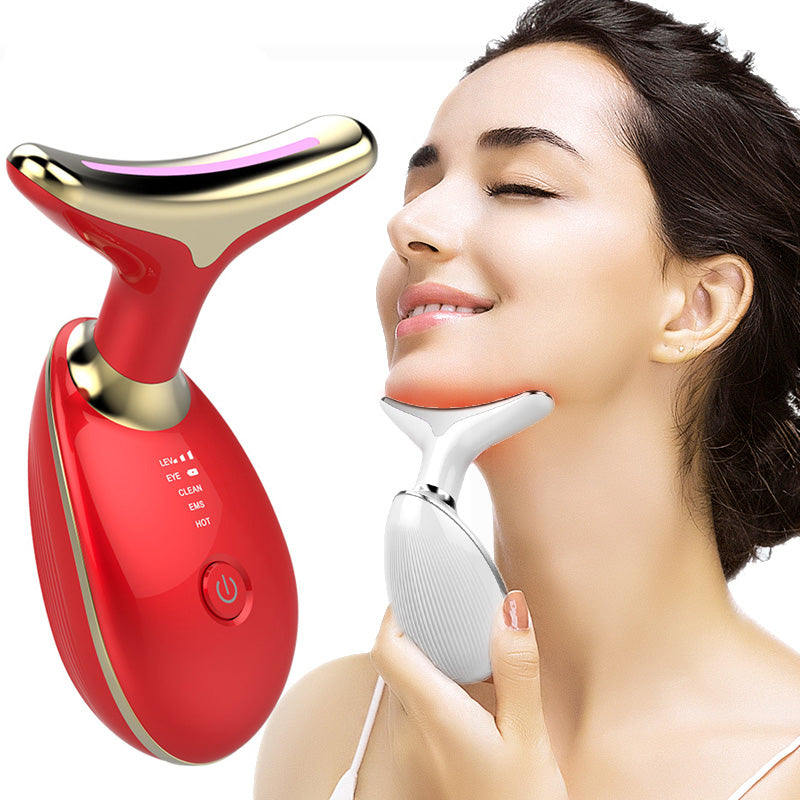 EMS Thermal Neck Lifting And Tighten Massager Electric Microcurrent Wrinkle Remover LED Photon Face Beauty Device For Woman The Artisan Square