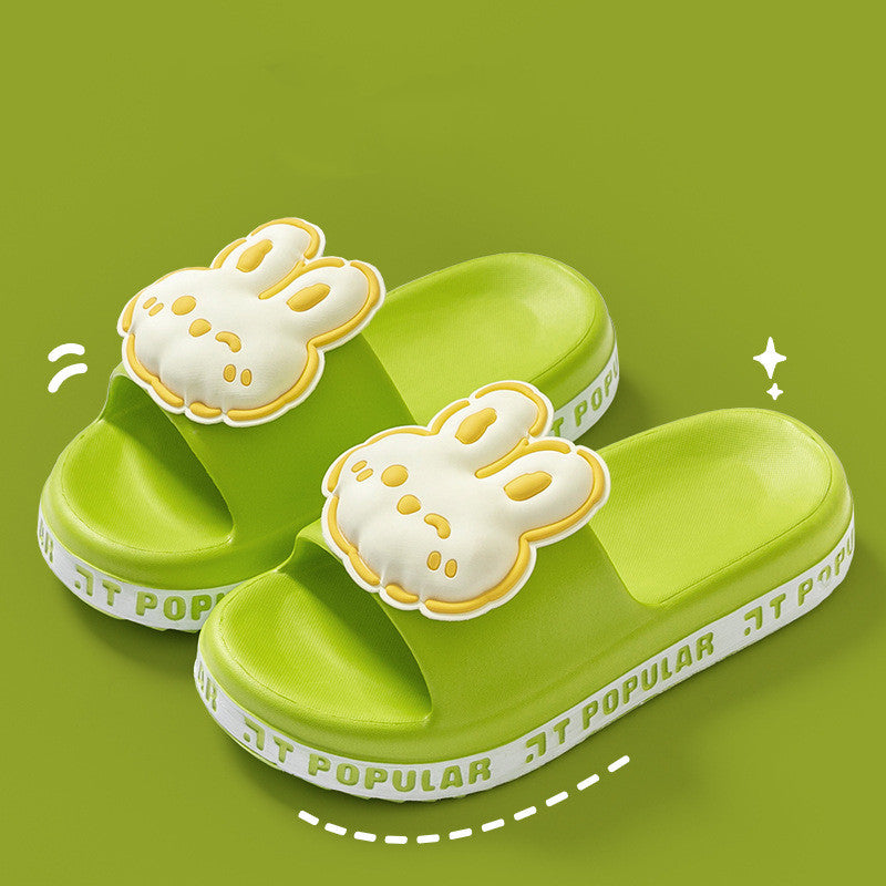 Cute Rabbit Slippers For Women Summer Fashion Letter Garden Shoes Indoor Anti-Slip Floor Bathroom Bathing Home Slipper The Artisan Square