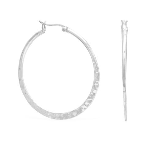 Large Hammered Hoop Earrings The Artisan Square