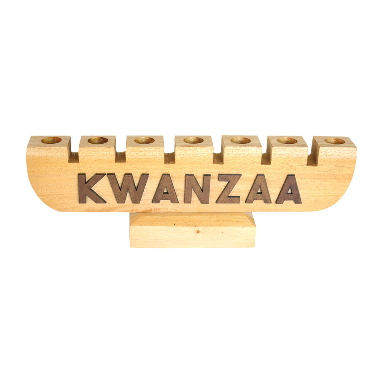 "KWANZAA" (Natural Wood) Kwanzaa Kinara The Artisan Square